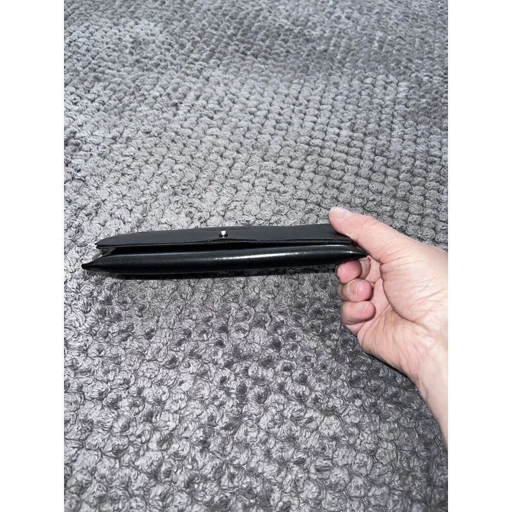 RAG & BONE New York Black Leather Glasses Case Pouch Button Case W/Dust Bag